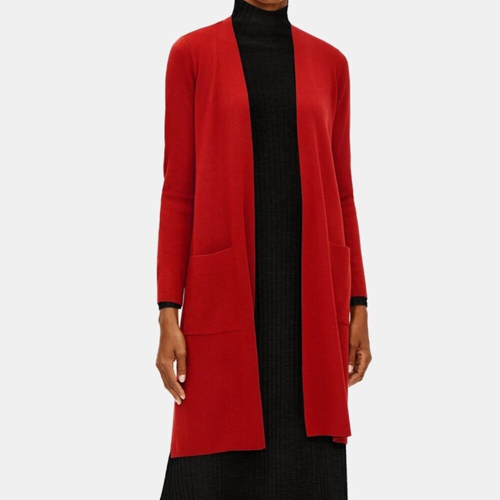 Eileen Fisher Ultrafine Merino Wool Cardigan XL